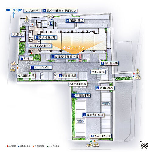 ユニハイム日根野レジデンス 敷地イメージイラスト