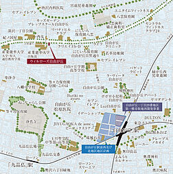 ウィルローズ自由が丘 現地案内図