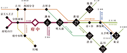 ウィルローズ府中緑町 アクセス図