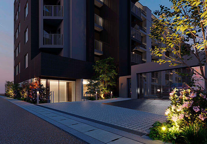 ベルジェンド海老名ミッドマークス/センタープレイス ベルジェンド海老名ミッドマークス／ゲートシャッター付駐車場完成予想CG