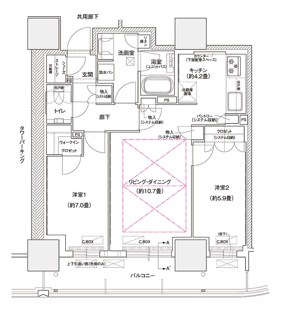 ローレルタワー堺筋本町 間取り 【先着順】SA