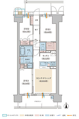 ローレルコート北田辺 間取り 【先着順】D