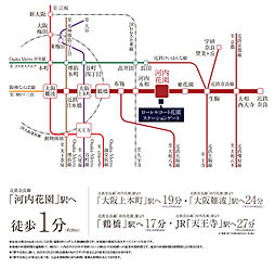 ローレルコート花園ステーションゲート アクセス図