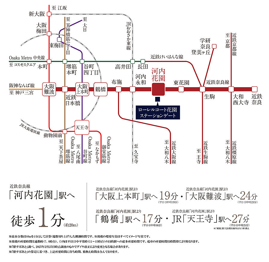 ローレルコート花園ステーションゲート：交通図
