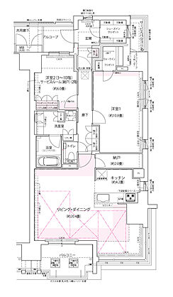 ローレルコート姫路大手前通り 間取り 【先着順】G【メニュー1】