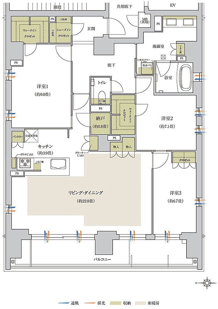 ローレルアイ京都四条大宮 間取り 【先着順】G