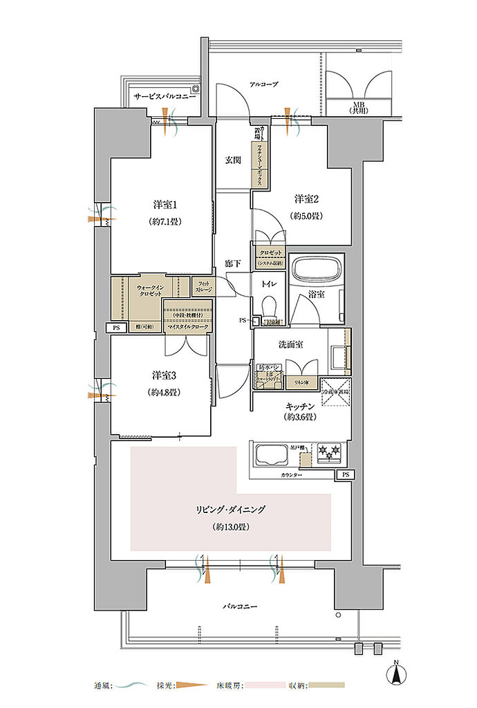 ローレルスクエア出戸ザ・ランドマークス（ノース／サウス） 間取り 【先着順】BA