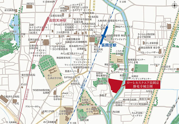ローレルスクエア長岡京　勝竜寺城公園 現地案内図