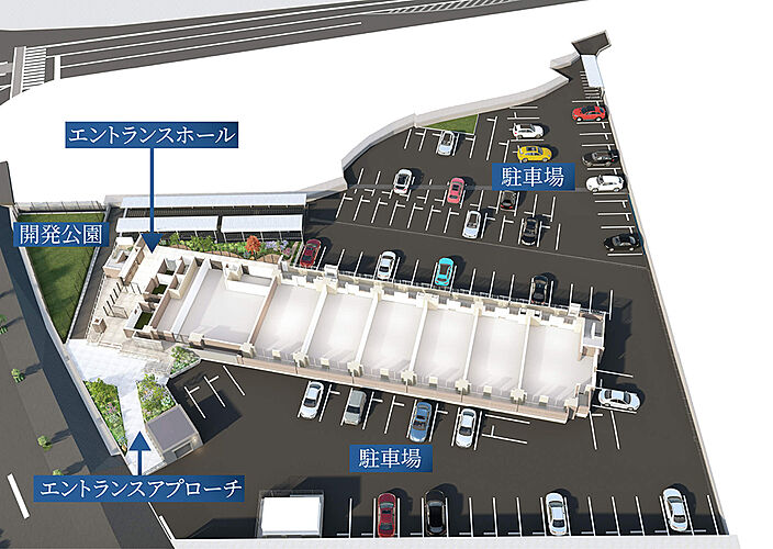 アルファスマート草津新浜町 全体敷地配置図完成予想図