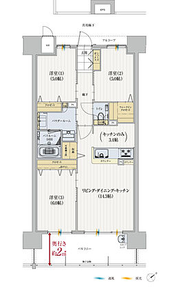 アルファステイツ庚午中 間取り C