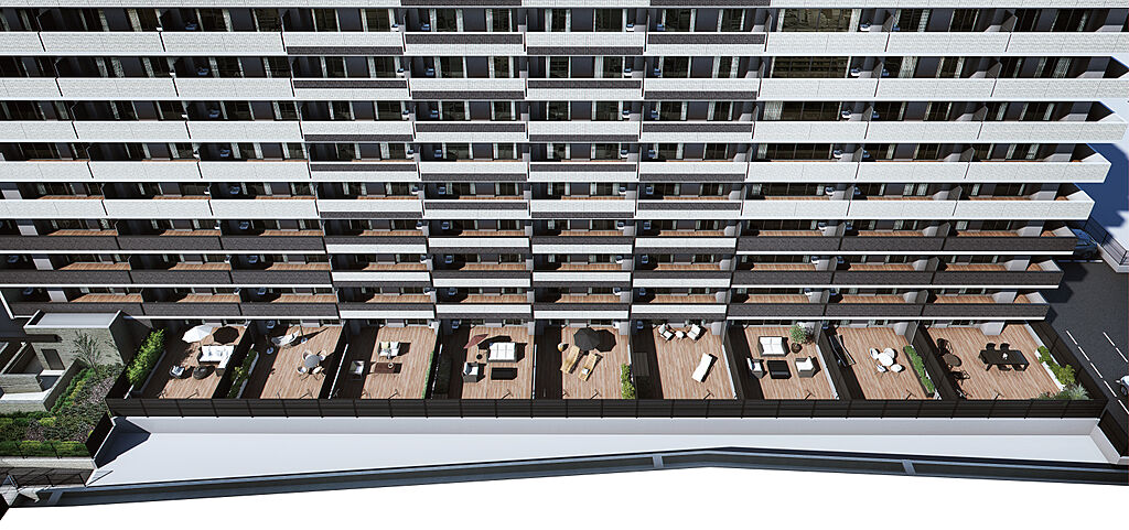 アルファスマート三条 専用庭完成予想図