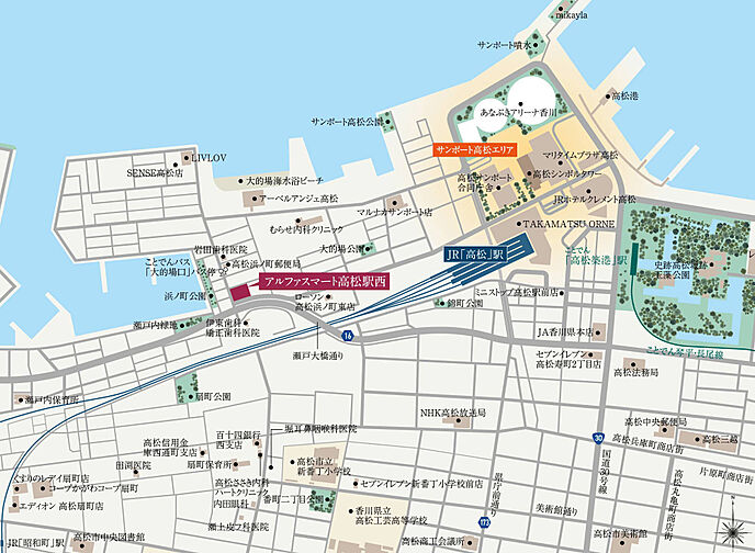 アルファスマート高松駅西II 現地案内図