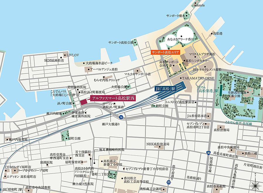アルファスマート高松駅西II：案内図