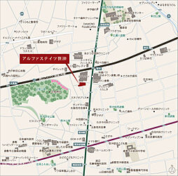 アルファステイツ笹沖 現地案内図
