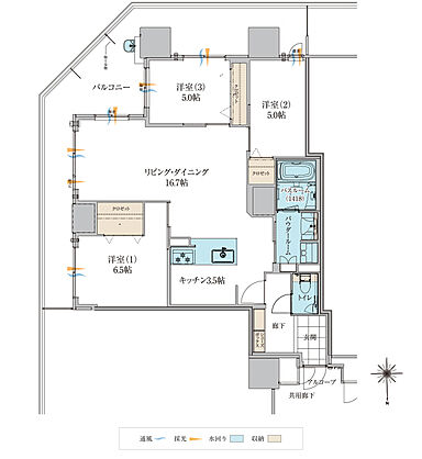 アルファガーデン岡山城下 間取り K【PREMIUM】