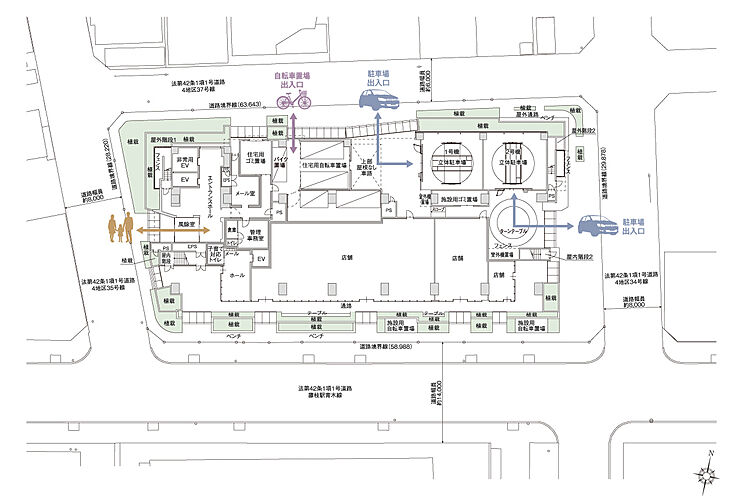 アルファ藤枝駅前ザ・タワー 共用部
