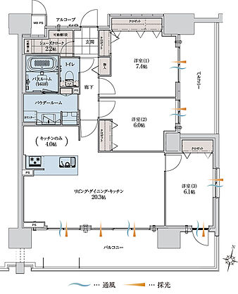 アルファ藤枝駅前ザ・タワー 間取り G