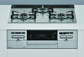 アルファステイツ大元中央公園 ガラストップ3口コンロ