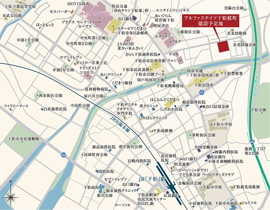 アルファステイツ下松桜町：案内図