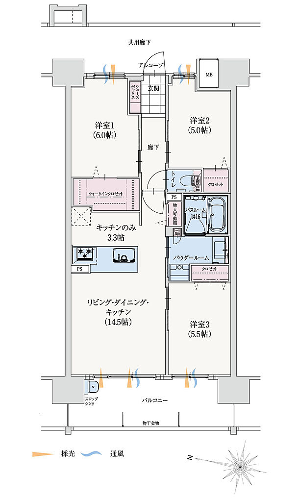 アルファステイツ下松桜町 間取り F