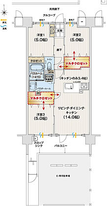 アルファステイツ新居浜星越 間取り E1