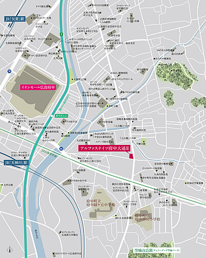アルファステイツ府中大通II 現地案内図