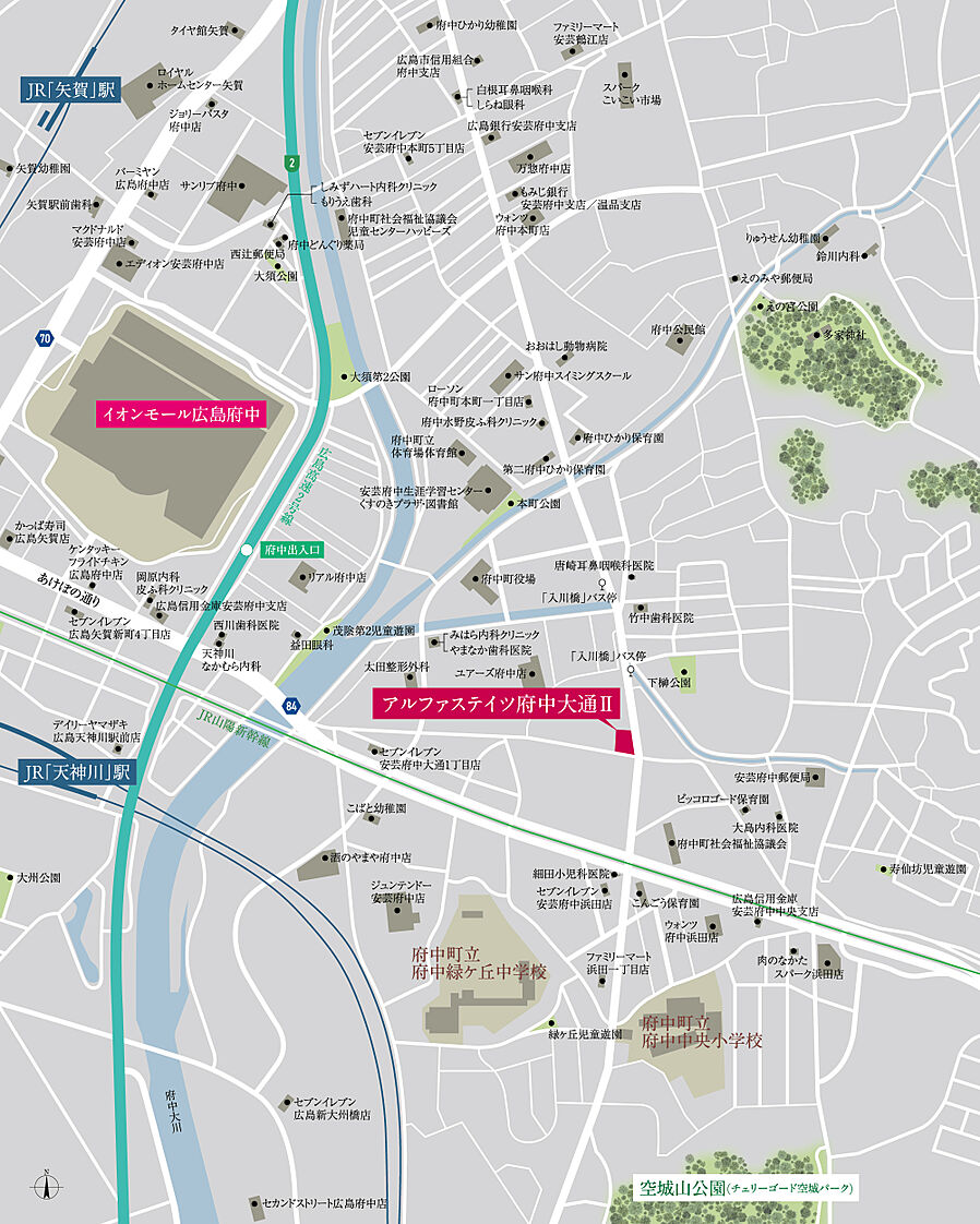 アルファステイツ府中大通II：案内図