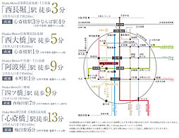 ジオタワー新町 アクセス図