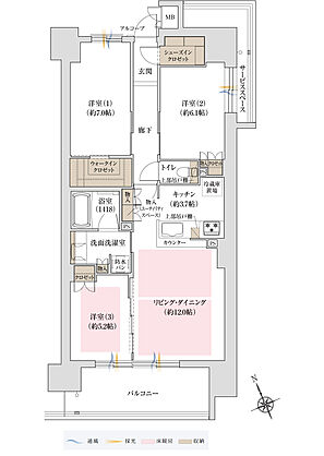 ジオ島本 間取り 【2工区】P