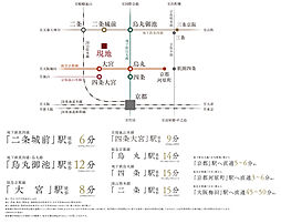 ジオ京都堀川三条 アクセス図