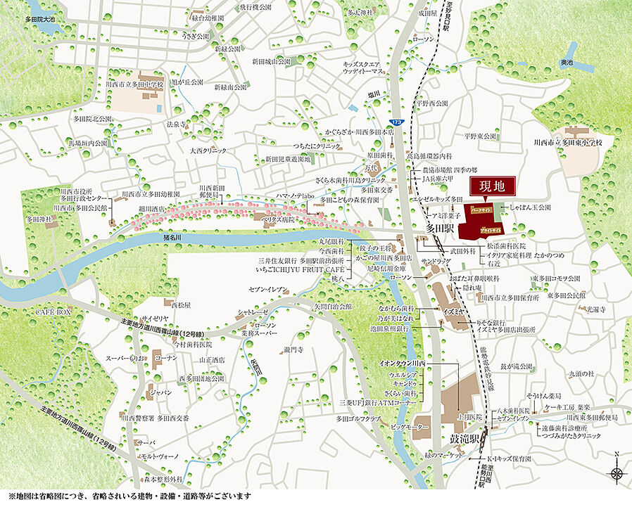 ジオ川西多田 ブライトサイト：案内図