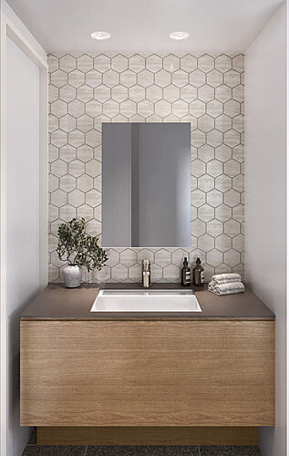 ジオ神戸三宮 洗面化粧台CG<br />
