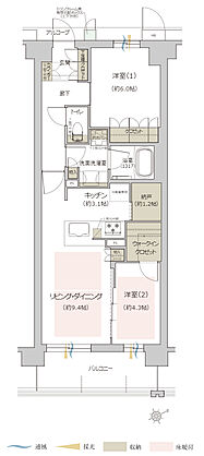 ジオ西宮テラス 間取り 【WEST】C2