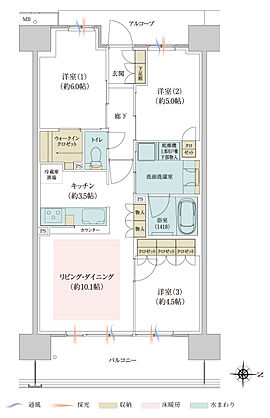 ジオ京都西院 間取り EC