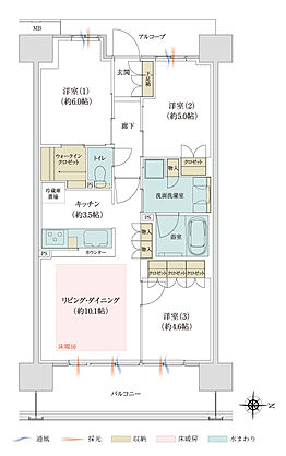 ジオ京都西院 間取り EE