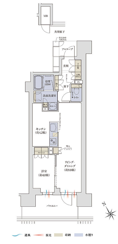 ジオ神戸相生町 間取り B
