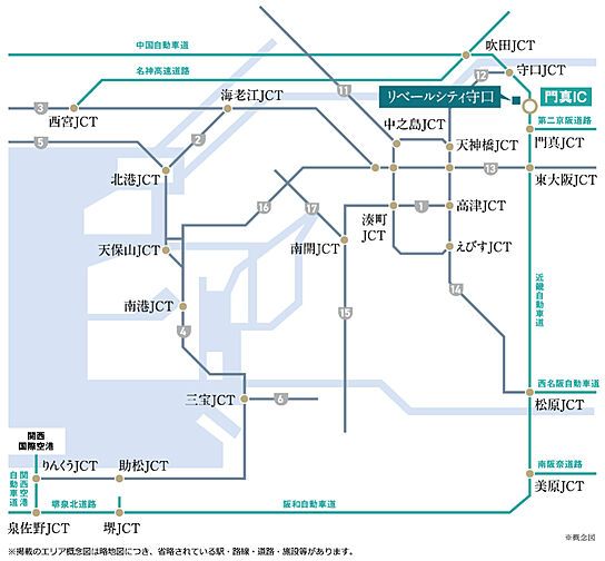 リベールシティ守口 アクセス図