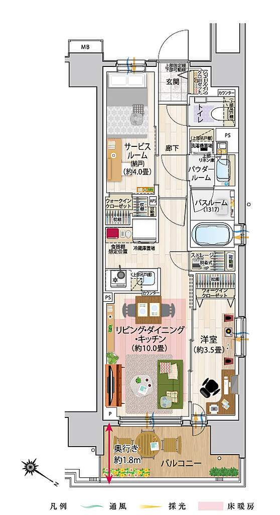 エクセレントシティ西横濱駅前 間取り F