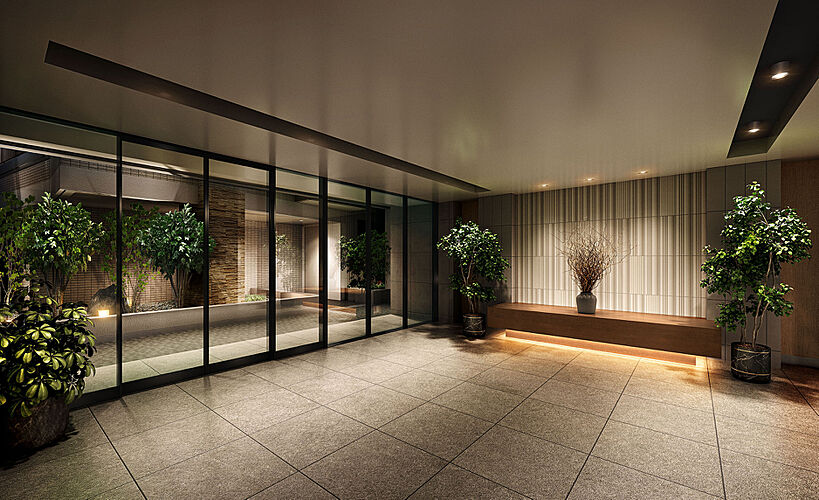 エクセレントシティ多摩永山 エントランスホール完成予想CG