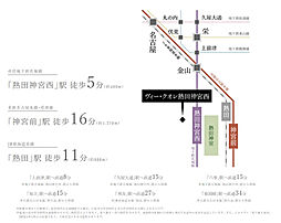 ヴィー・クオレ熱田神宮西 アクセス図