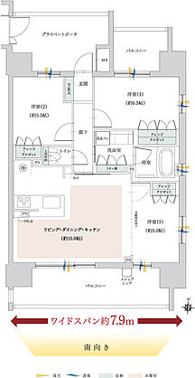 ファミリアーレ瑞穂妙音通 間取り D
