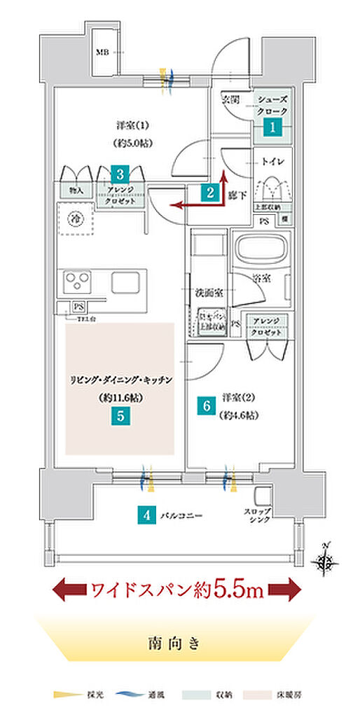 ファミリアーレ瑞穂妙音通 間取り B-α