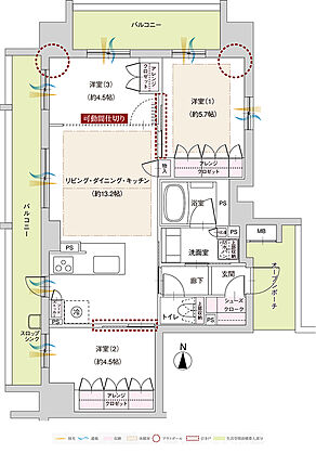 ファミリアーレ岩倉駅前 間取り D