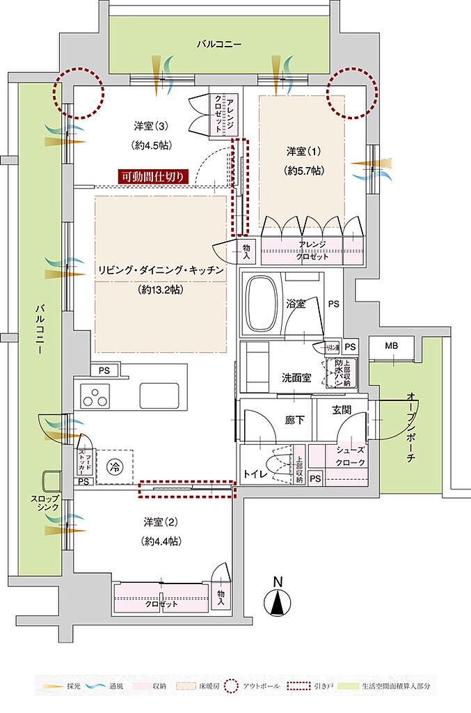 ファミリアーレ岩倉駅前 間取り D-β