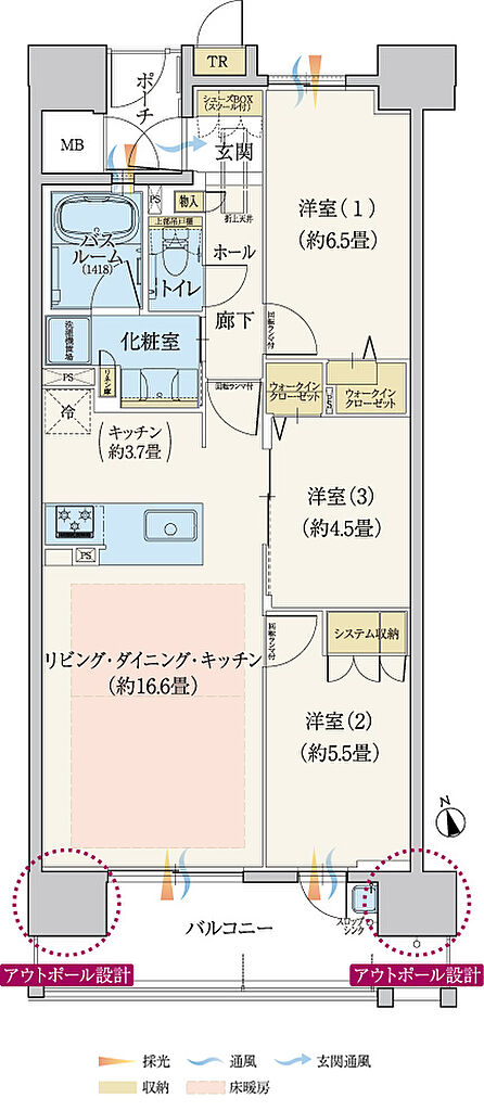 モアグレース一宮本町 間取り B