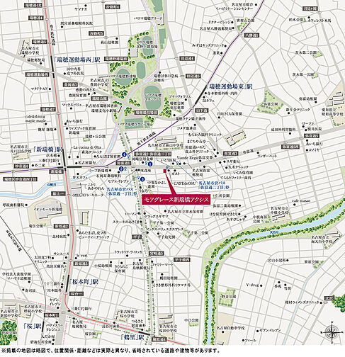 モアグレース新瑞橋アクシス 現地案内図