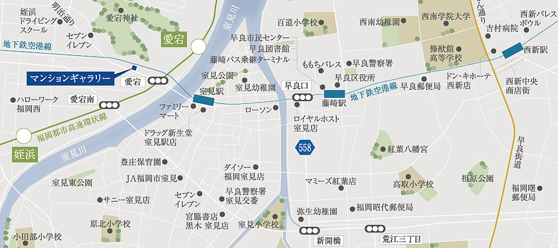 モントーレ六本松 ザ・マーク モデルルーム案内図