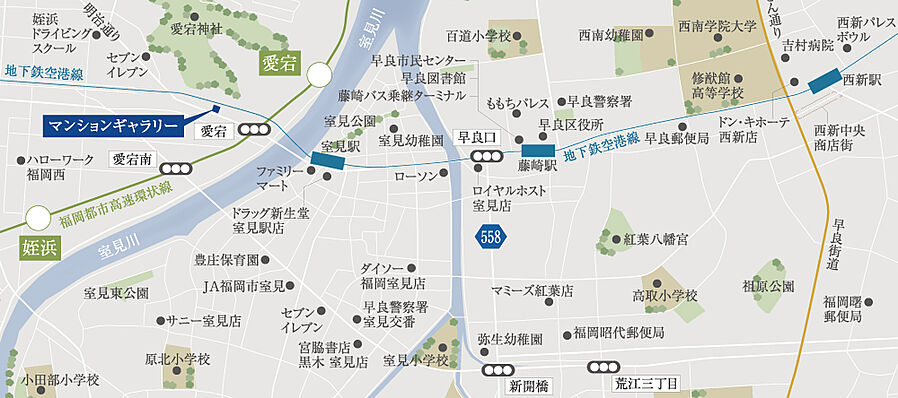 モントーレ六本松 ザ・マーク：モデルルーム地図