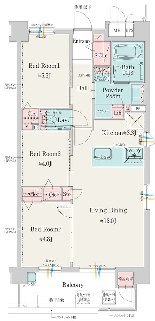 モントーレ室見リバーサイド 間取り A