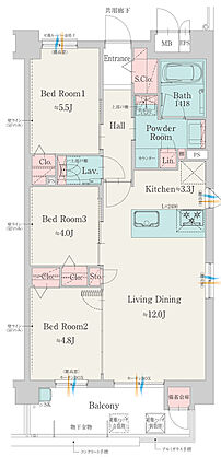 モントーレ室見リバーサイド 間取り A